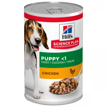 Hrana umeda pentru caini Hill's Science Plan Puppy Pui 370g ieftina