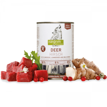 Hrana umeda pentru caini Isegrim Dog Adult Cerb 400g