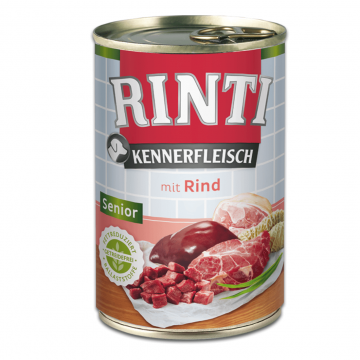 Hrana umeda pentru caini Rinti Senior cu Vita 400g