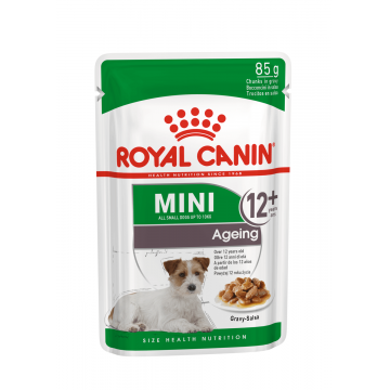 Hrana umeda pentru caini Royal Canin Mini 12+ Ageing 85g ieftina