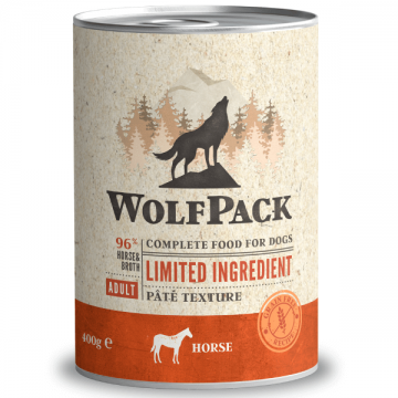 Hrana umeda pentru caini Wolfpack LTD Adult Cal 400g