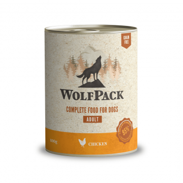Hrana umeda pentru caini Wolfpack Pui 800g