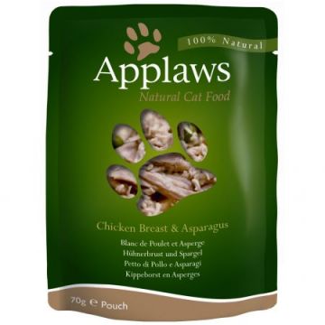 Hrana umeda pentru pisici Applaws cu piept de pui si sparanghel 70 g