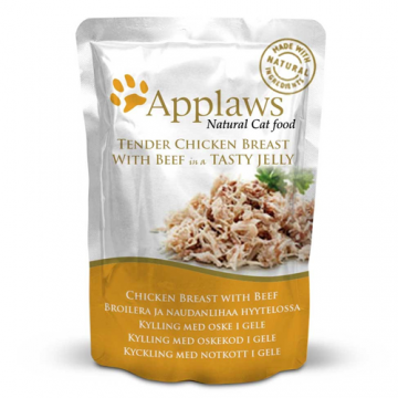 Hrana umeda pentru pisici Applaws Piept de pui-vita in aspic 70g ieftina