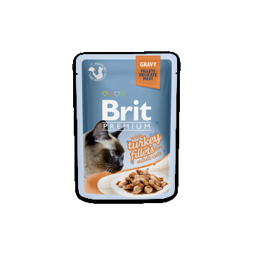 Hrana umeda pentru pisici Brit Premium cu file de curcan in sos 85 g