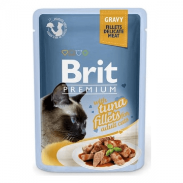 Hrana umeda pentru pisici Brit Premium cu file de ton in sos 85g
