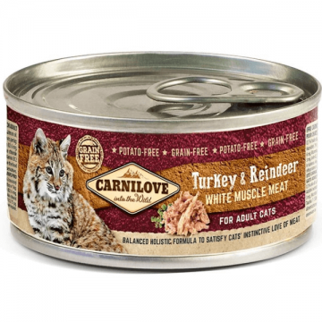 Hrana umeda pentru pisici Carnilove Cat Curcan&Ren 100g ieftina