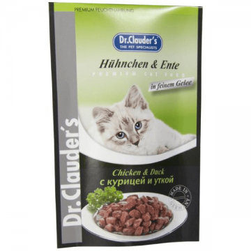 Hrana umeda pentru pisici Dr. Clauder's Pui&Rata 100g