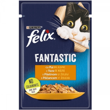 Hrana umeda pentru pisici Felix Fantastic Pui 85g ieftina