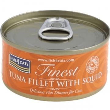 Hrana umeda pentru pisici Fish4Cats Finest File Ton&Calamar 70g