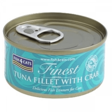 Hrana umeda pentru pisici Fish4Cats Finest File Ton&Crab 70g