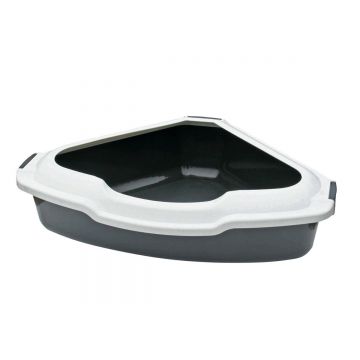 Happet Litiera de Colt cu Rama, 56x43x14 cm, Gri