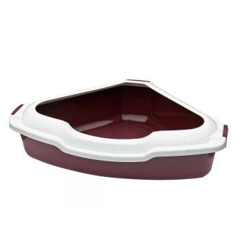 Happet Litiera de Colt cu Rama, 56x43x14 cm, Rosu