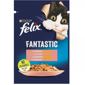 Hrana umeda pentru pisici Felix Fantastic Somon 85g