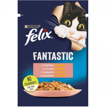 Hrana umeda pentru pisici Felix Fantastic Somon 85g ieftina