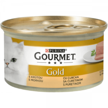 Hrana umeda pentru pisici Gourmet Gold Mousse Curcan 85g ieftina