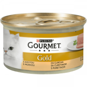 Hrana umeda pentru pisici Gourmet Gold Mousse Curcan 85g