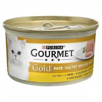Hrana umeda pentru pisici Gourmet Gold Mousse Pui 85g