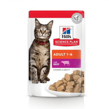 Hrana umeda pentru pisici Hill's Adult cu vita 85g