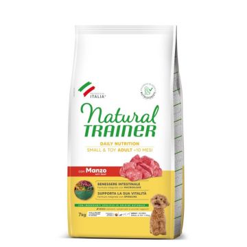 Hrana Uscata Caini, Natural Trainer, Adult Dog Mini & Toy, Pui, 7 kg