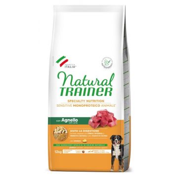 Hrana Uscata Caini, Natural Trainer, Sensitive No Gluten Medium-Maxi Adult, Miel, 12 kg