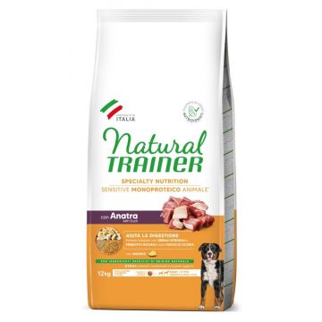 Hrana Uscata Caini, Natural Trainer, Sensitive No Gluten Medium-Maxi Adult, Rata, 12 kg