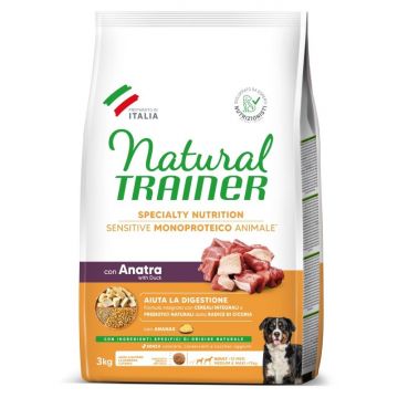 Hrana Uscata Caini, Natural Trainer, Sensitive No Gluten Medium-Maxi Adult, Rata, 3 kg