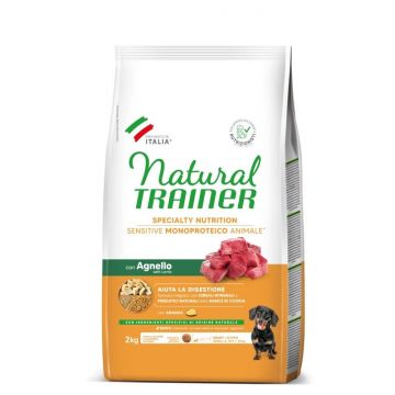 Hrana Uscata Caini, Natural Trainer, Sensitive No Gluten Mini & Toy Adult, Miel, 2 kg