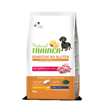 Natural Trainer, Dog Mini Adult Sensitive No Gluten, Iepure, 2 kg