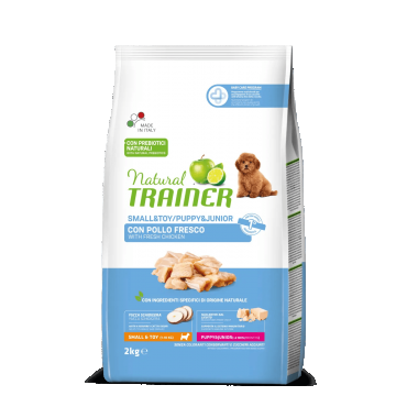 Natural Trainer, Puppy & Junior Mini & Toy cu Pui, 2 kg