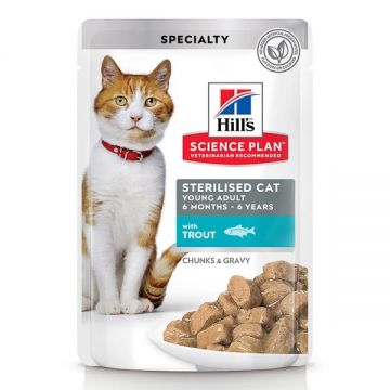 Pachet Hill s SP Feline Young Adult Sterilised Pastrav 12 x 85 gr