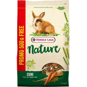 VERSELE-LAGA Cuni Nature hrana iepuri miniaturali 1,8 kg + 500 g GRATIS
