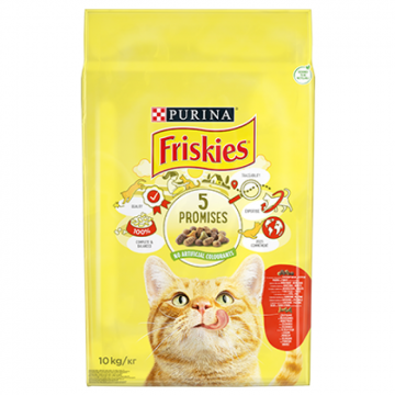 FRISKIES CAT ADULT VITA PUI SI LEGUME 10KG