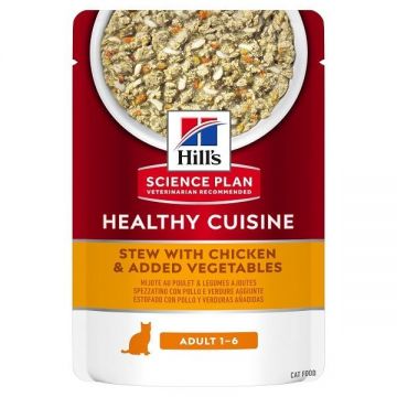 Hrana Umeda Pisici HILL S SP Feline Adult Chicken Vegetables Stew 80gr (Termen redus - 28.10.2023)