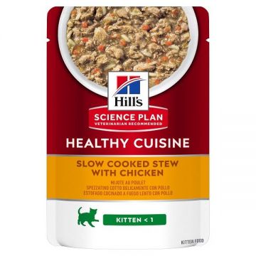 Hrana Umeda Pisici HILL S SP Feline Kitten Chicken Vegetables Stew 80gr