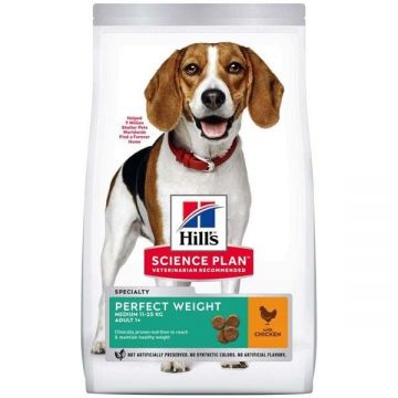 Hrana Uscata Caine HILL S SP Canine Adult Perfect Weight Medium Chicken 12 kg