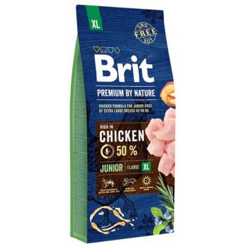 Hrana Uscata Caini BRIT PREMIUM by Nature Junior Talie Gigant 15kg