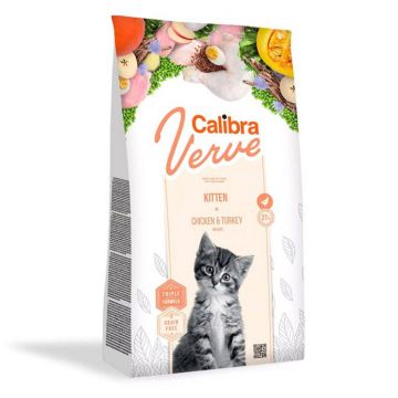 Hrana Uscata Pisici CALIBRA Verve Grain Free Kitten Pui si Curcan 3,5kg
