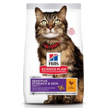 Hrana Uscata Pisici HILL S SP Feline Adult Skin and Stomach Chicken 1.5kg