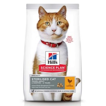 Hrana Uscata Pisici HILL S SP Feline Young Adult Sterilised Chicken 1.5kg