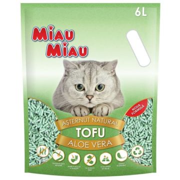 Nisip Pisici MIAU MIAU Tofu Aloe Vera 6L