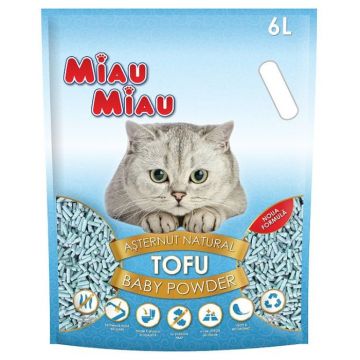 Nisip Pisici MIAU MIAU Tofu Baby Powder (formula originala) 6L