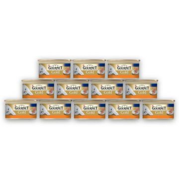 Pachet Conserve Pisici GOURMET Gold Mousse Curcan 12x85g