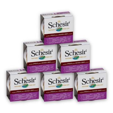 Pachet Conserve SCHESIR Cat Pui, Vita si Orez 6x85g