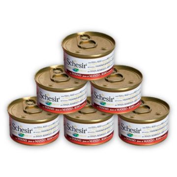 Pachet Conserve SCHESIR Cat Ton, Vita si Orez 6x85g