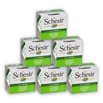 Pachet Conserve SCHESIR Dog Pui File 6x150g