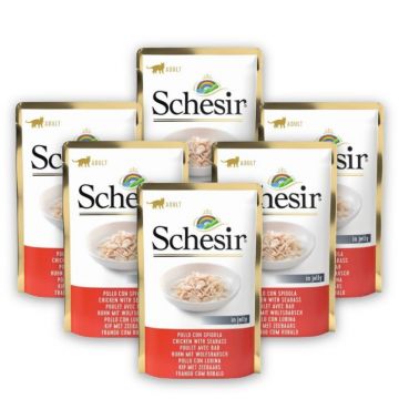 Pachet SCHESIR Cat Plic Pui si Biban 6x85g