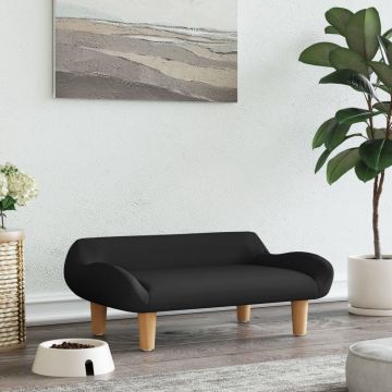 vidaXL Pat de câini, negru, 70x40x24 cm, material textil