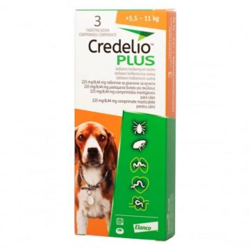 Credelio Plus 225 mg caini (5.5 - 11 kg) - 3 tablete ieftina