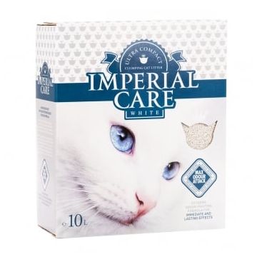 IMPERIAL CARE White, pachet economic asternut igienic bentonita pisici, iasomie, 10L x 2